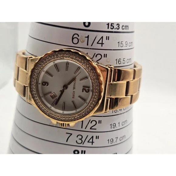 MICHAEL KORS Glitz MK-5921 Ladies' Rose Gold Tone Watch - Picture 10 of 11